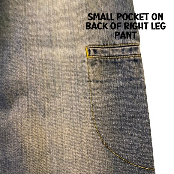 Rare VTG Y2K Southpole Embroidered Wide Leg Straight Denim Jeans Size 30 x 32 - Picture 13 of 15